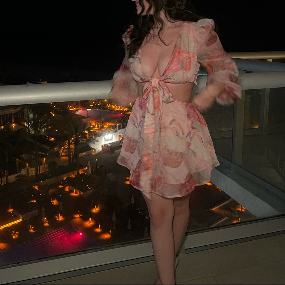 Two piece tie front dress